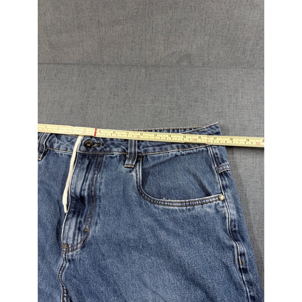 Empyre Loose Fit Blue Denim Skate Jeans Mens 34 Graphic Embroidered - Picture 4 of 11